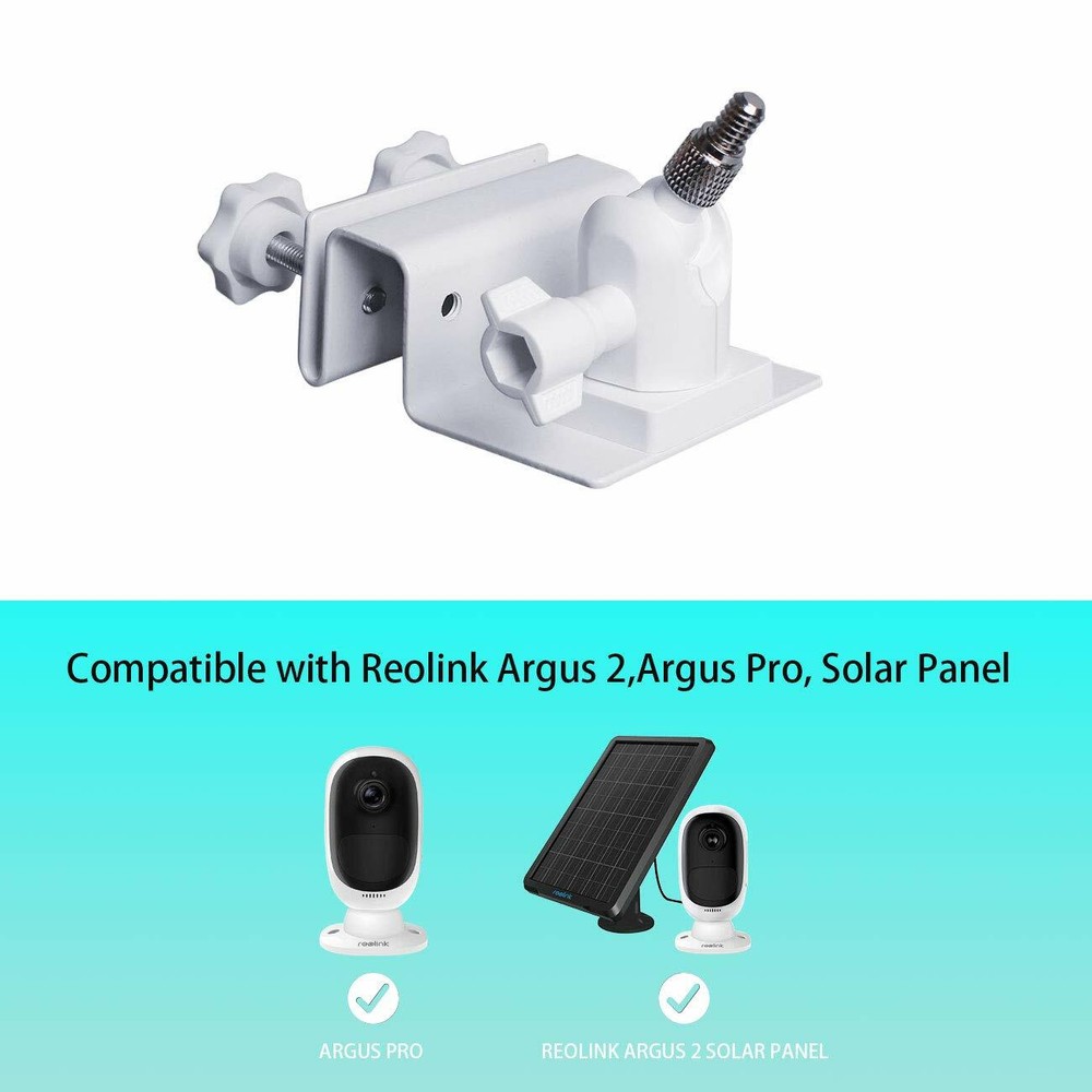 Holaca Gutter Mount for Arlo, Reolink argus 2-Compatible Solar Panels 2pack