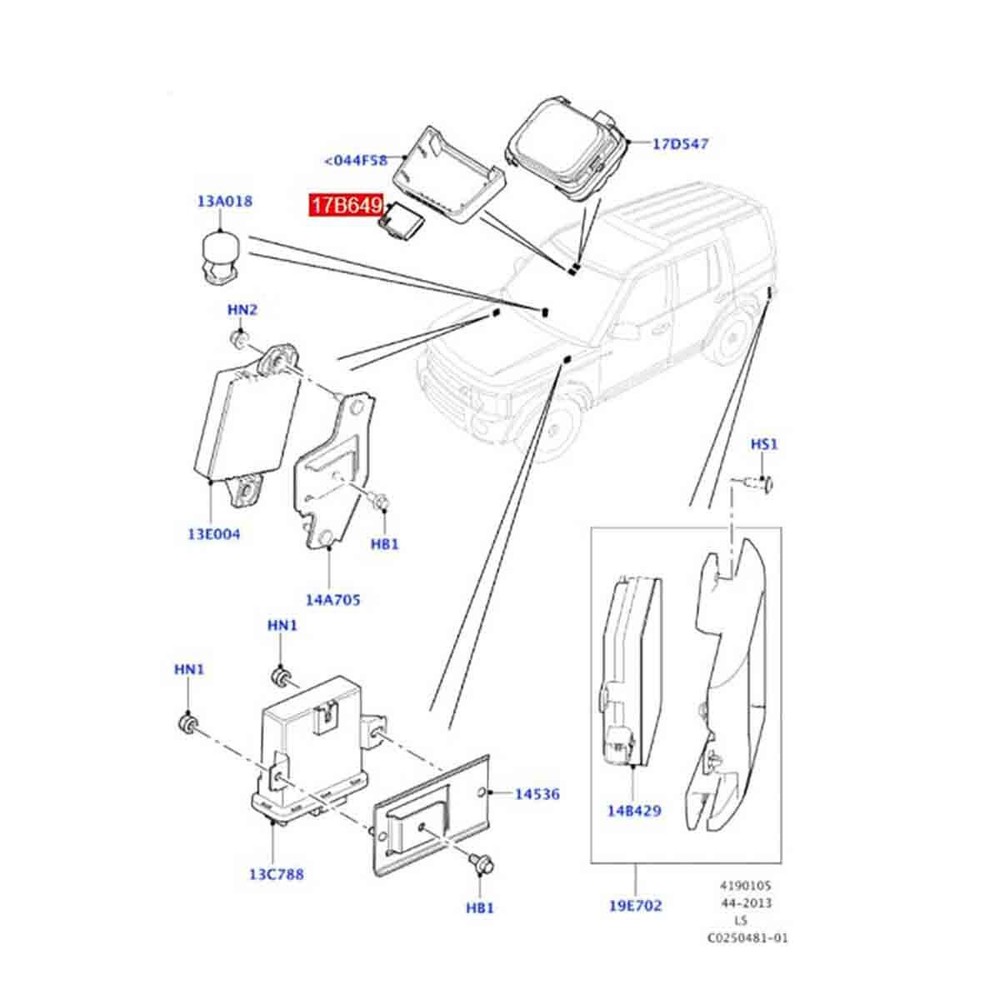 Windshield Humidity Climate Sensor For 2012-2023 Range Rover LR058011 LR025888