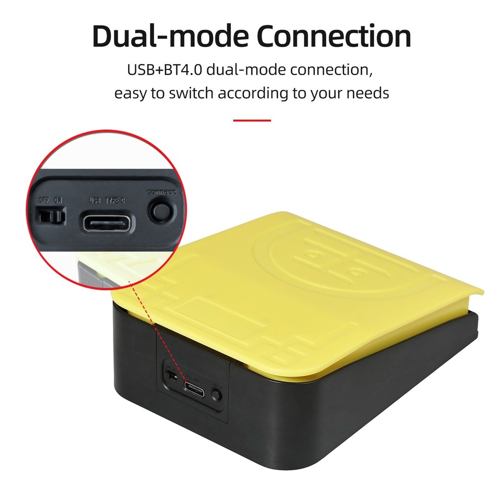 FS2017BT1 Single Foot Switch Multifunctional Customized Foot Pedal USB+BT BCFG