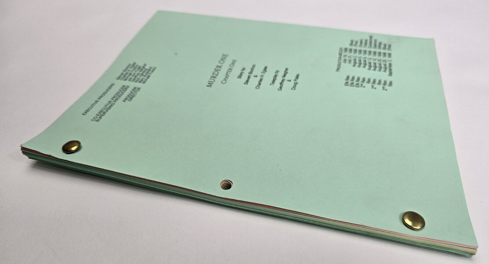 MURDER ONE / Doug Palau 1996 TV Script, Mary McCormack "Chapter One, Year Two"