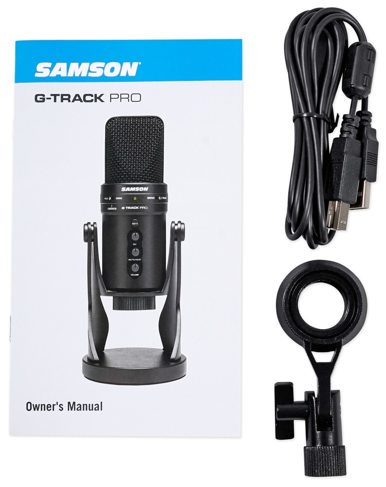 SAMSON G-Track Pro USB Recording Microphone Mic+Audio Interface+Pop Filter