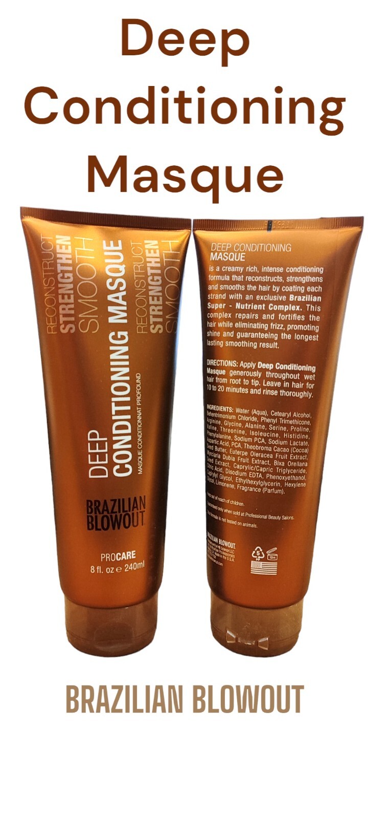 Brazilian Blowout Deep Conditioning Masque 8oz