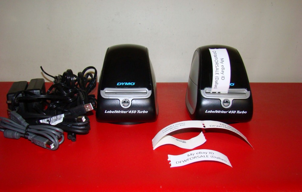 DYMO LabelWriter 450 Turbo Thermal Label Printer +AC Adapter USB cable Roll TEST