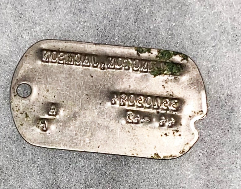 WWII Single Jackson Arlington T-44 Dog Tag