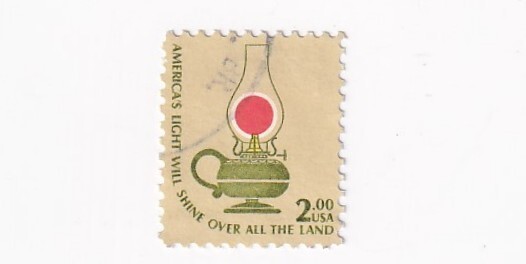 STAMP US SCOTT 1611 "Kerosene Table Lamp" $2 USED 1978 - L