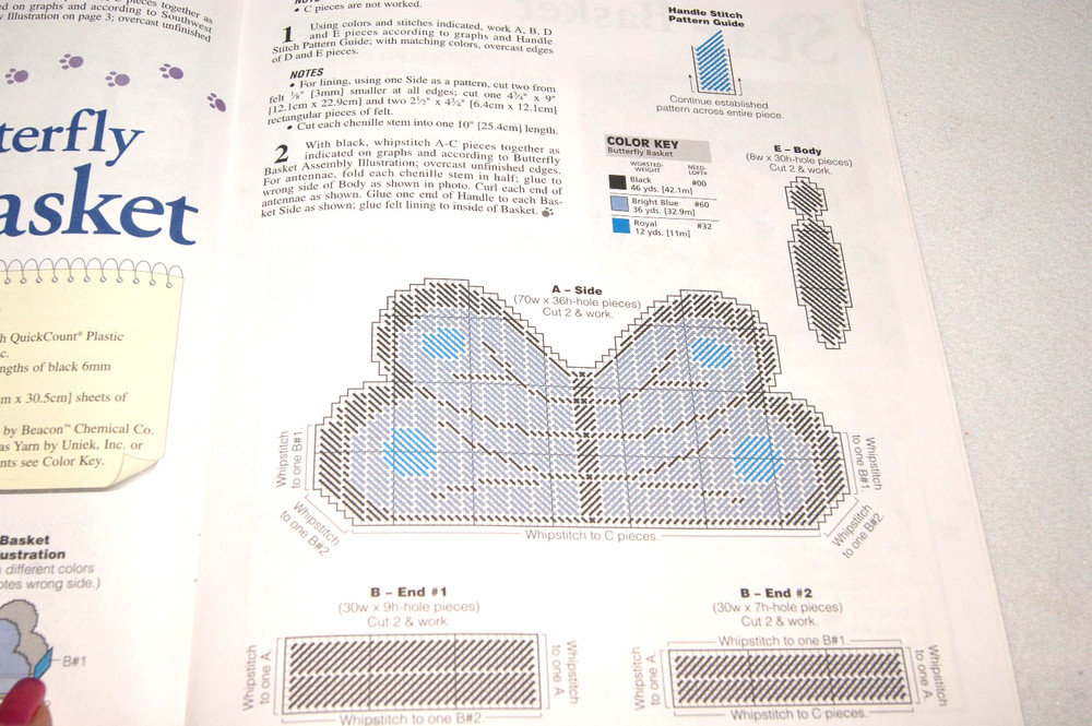 Baskets in Plastic Canvas #843172 - Plastic Canvas Pattern Book - NOS