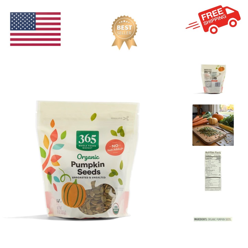 Organic Pumpkin Seeds, 8 Ounce