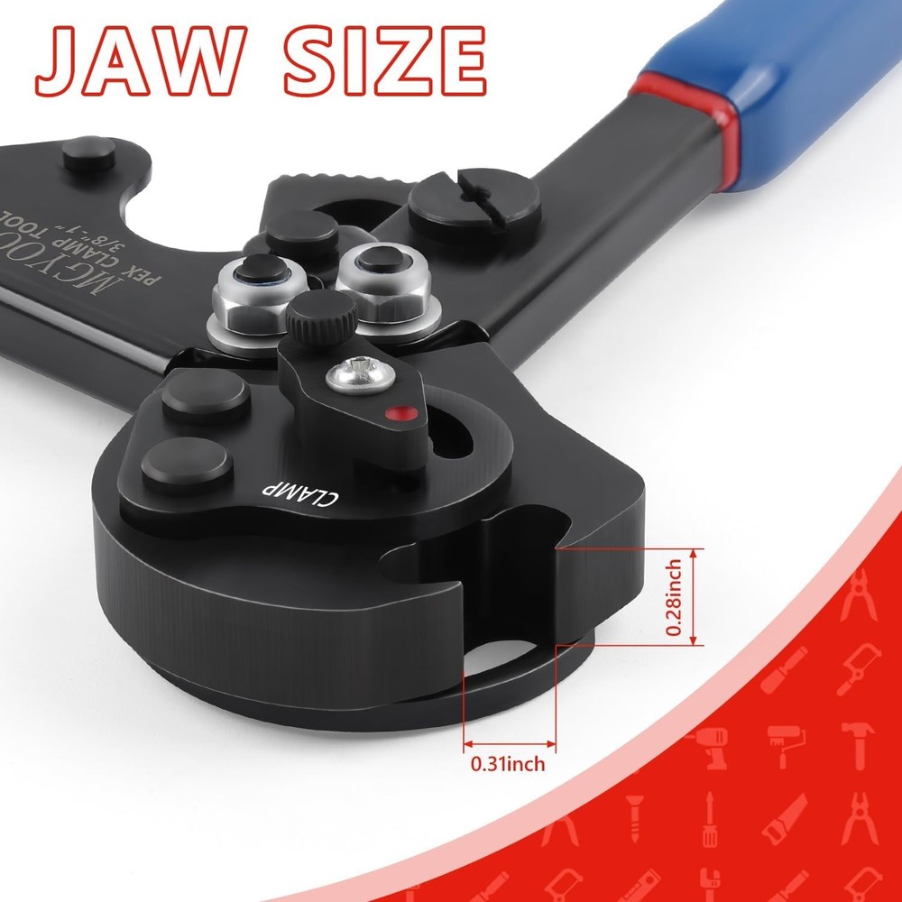 Pex Crimping Tool Cinch and Remove Dual-Function Pex Crimp Tool Ratchet Pex Pipe