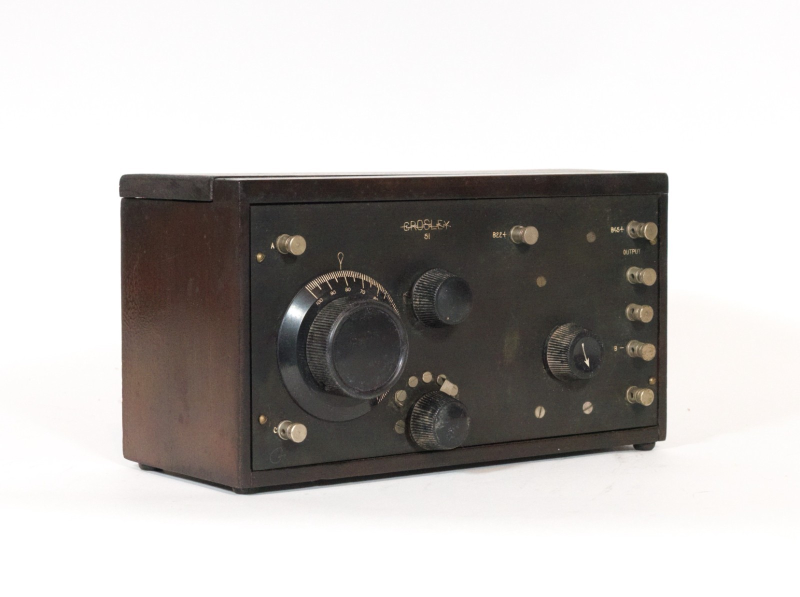 1924 Crosley 51 Regenerative Battery Radio w/Good Globe 01A Tubes * Nice * Works