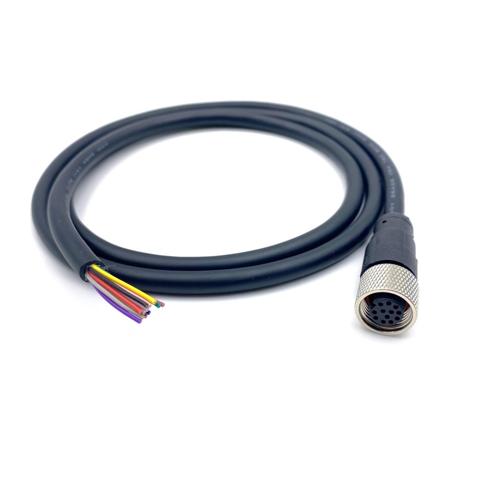 M12 12 Pin Female Connector Cable A Code Straight Aviation Plug Electrical Ca...