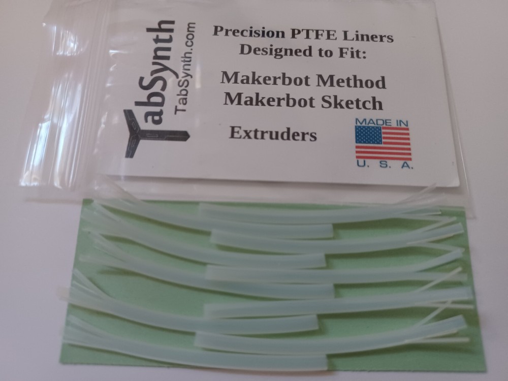 Teflon Guide Tubes or  Makerbot Method Extruders (10 Pack)