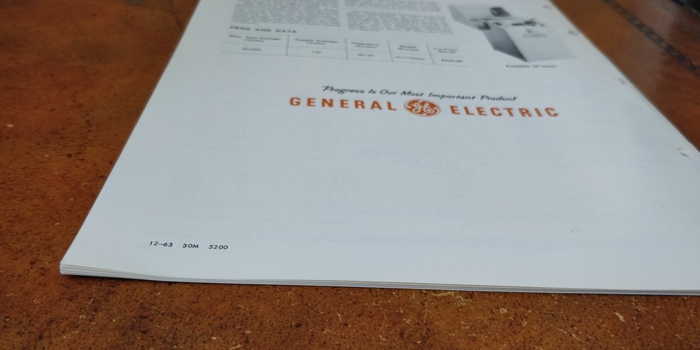 1963 ~ General Electric ~ Dry-type Transformers ~ Catalog Specs Buyers Guide