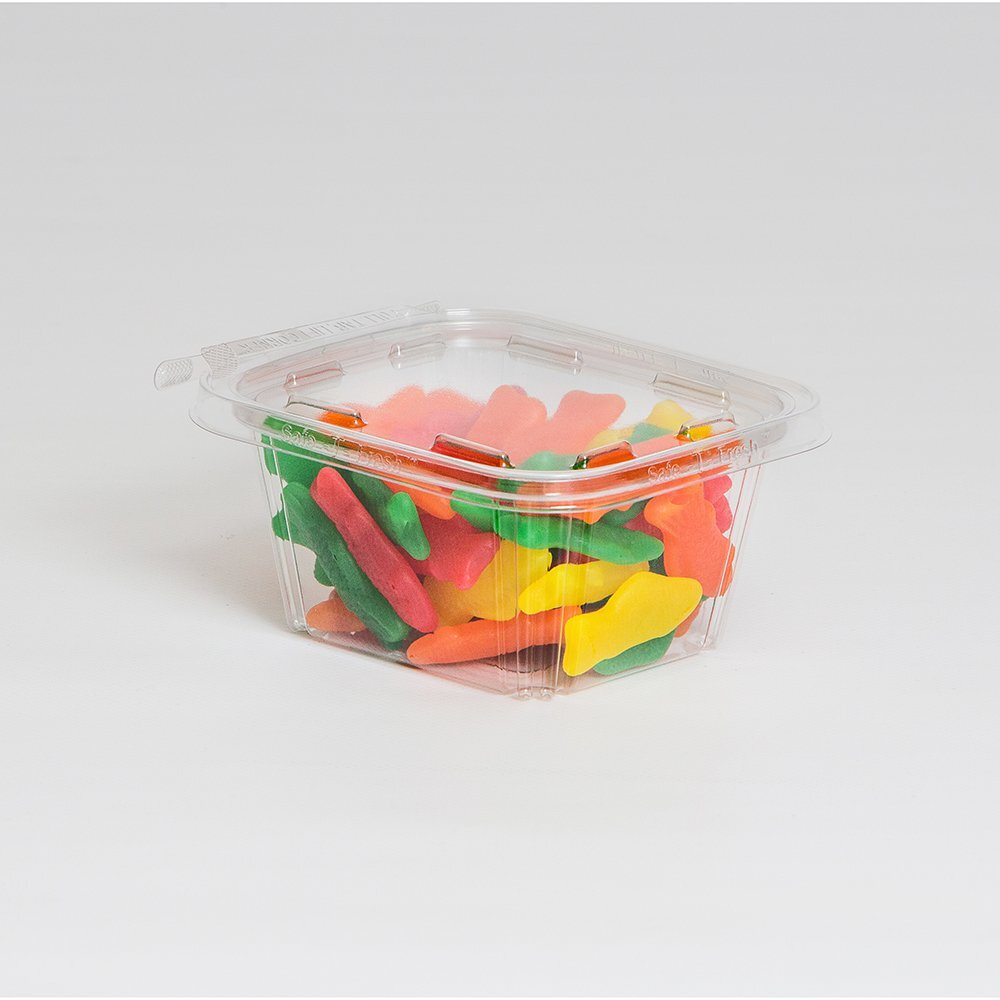 SafePro TS16, 16 oz Plastic Clear Hinged Container, 240/CS