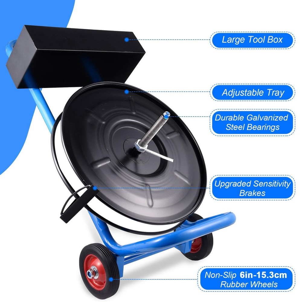 Strapping Cart for PET/PP Polyester Straps with Core