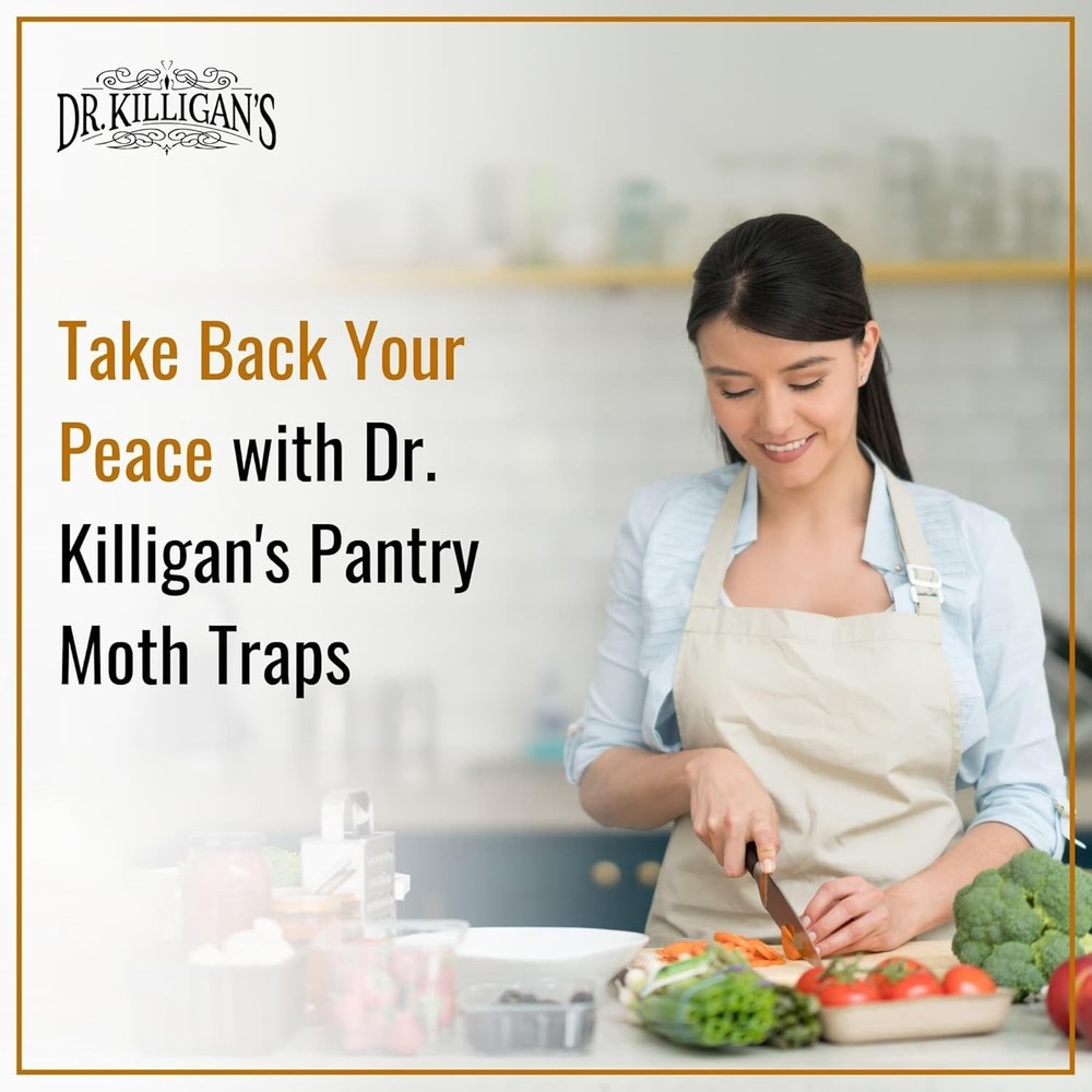 Dr. Killigan's Proven Pantry Moth Traps - Capture Moths Effortlessly, 20 Count