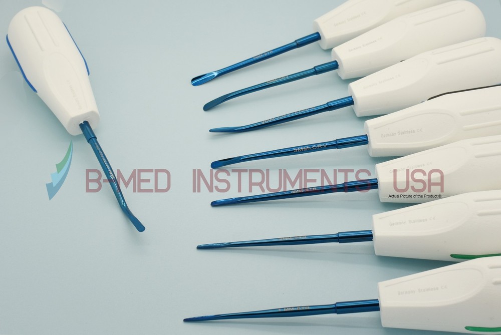 OR Grade 8 Dental Root Luxating Extraction Elevators Oral Surgery Titanium