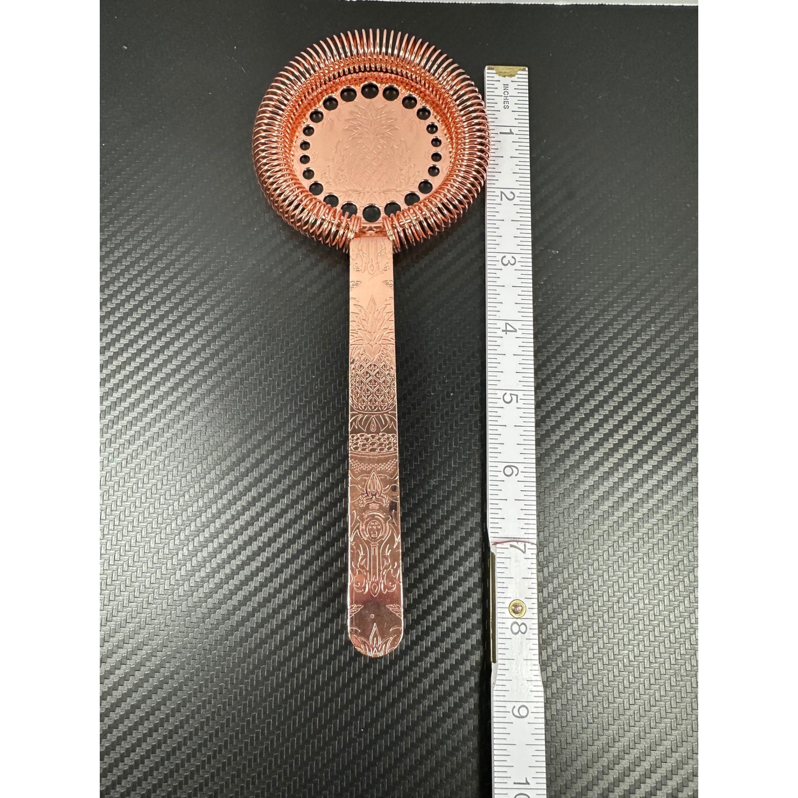 Copper Bar Strainer Cocktail Julep Hawthorne Style Barware Pineapple Design
