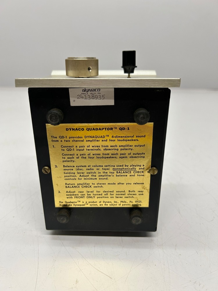 Vtg Dynaco Quadaptor QD-1 Dynaquad System As Is Untested