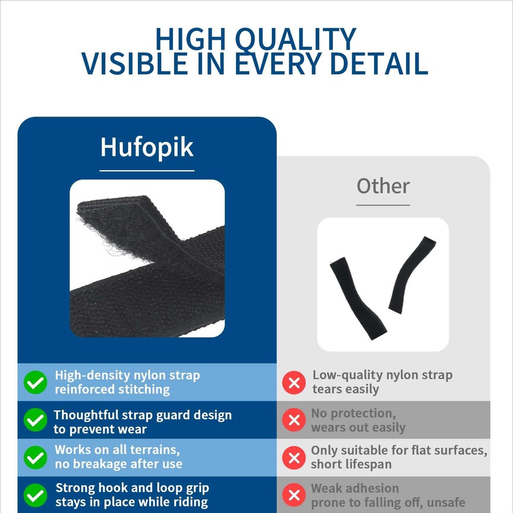 2 Pcs Adjustable Hoverboard Seat Attachment Straps with 2 Pcs Strap Protectors