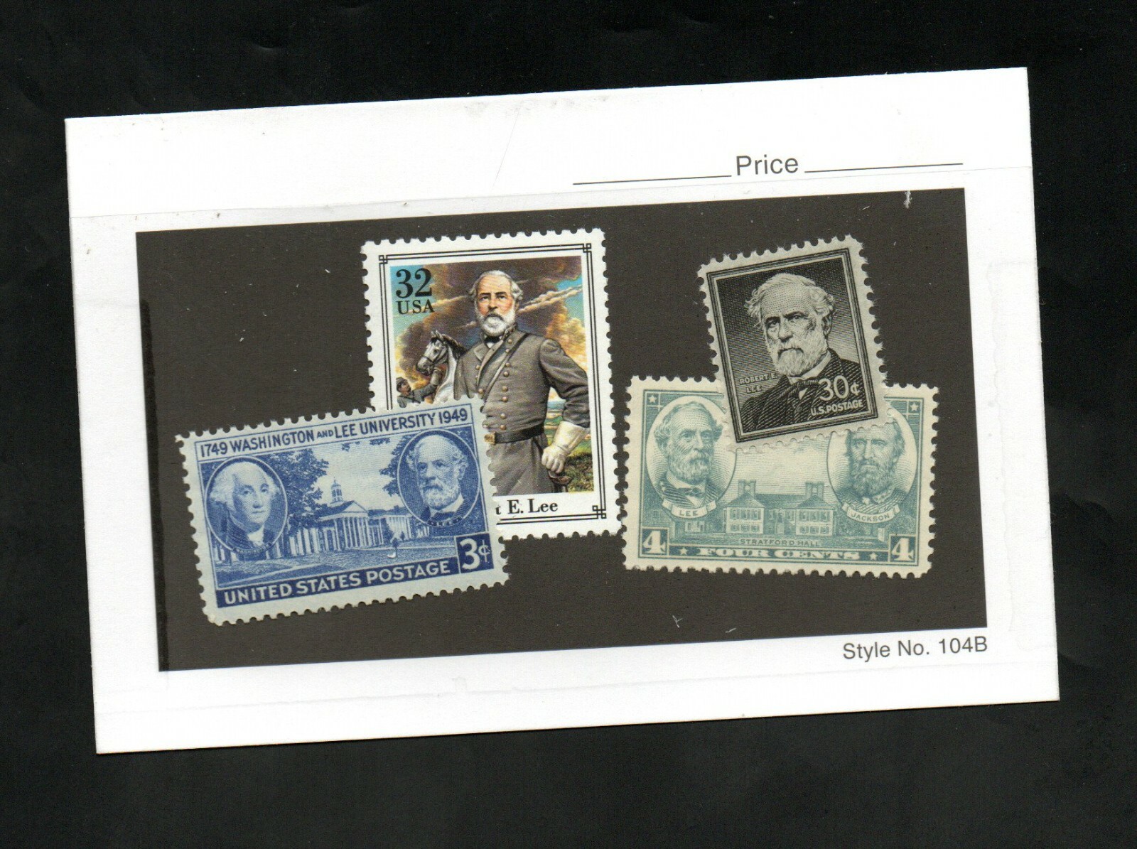 Robert E Lee- 4 Mint Condition US Postage stamps Civil War Confederate General