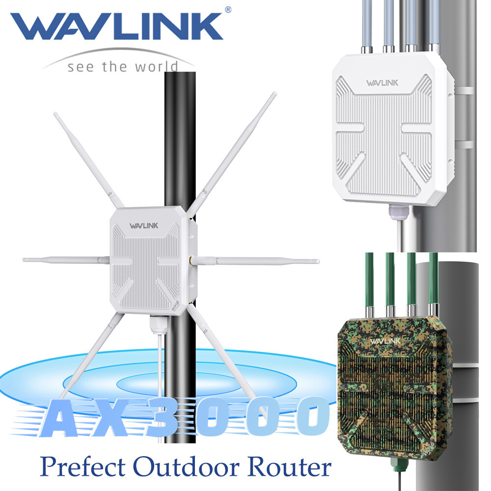 WAVLINK WiFi 6 Extender Outdoor Router AX3000 5G Dual Band Long Range up to 300m