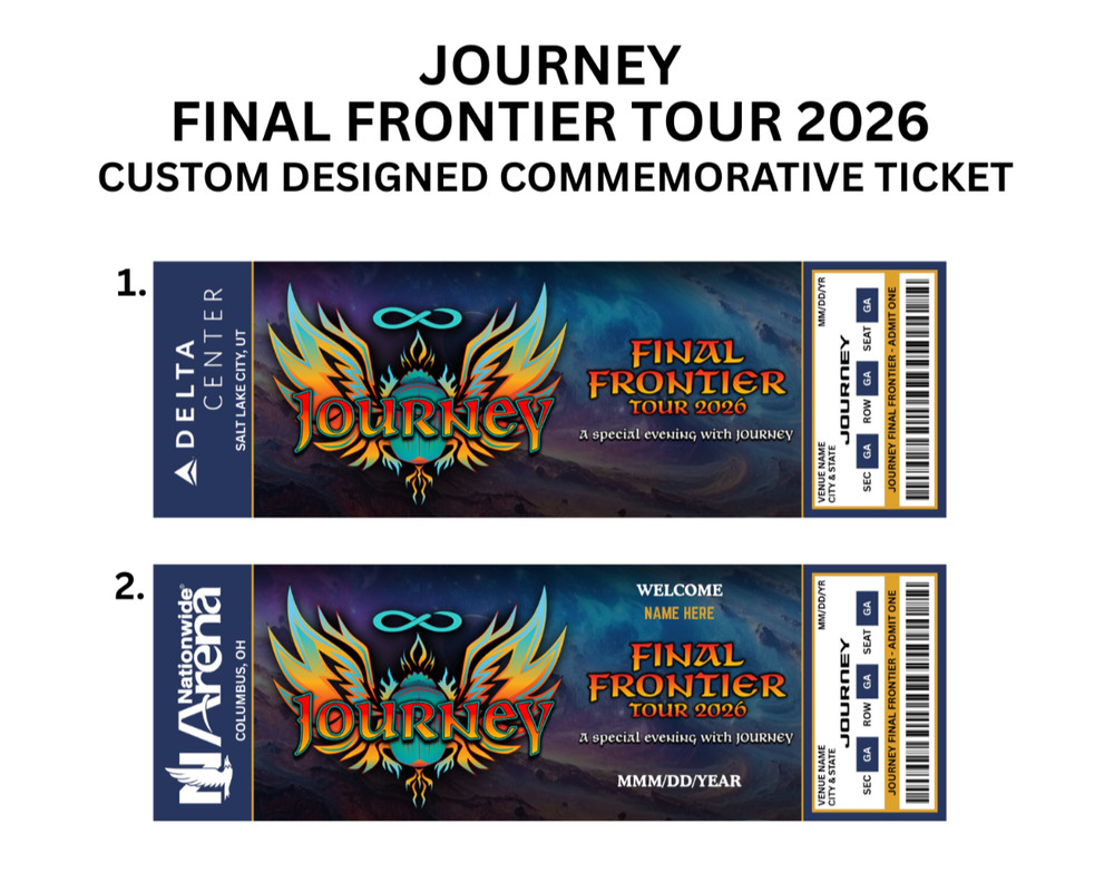 Journey Final Frontier Tour 2026 Custom Design Commemorative Ticket
