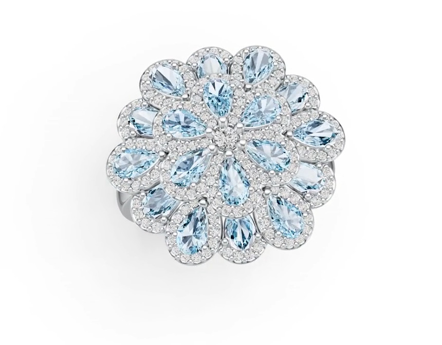 Sterling Silver Semi Mount Ring Setting Pear PE 5X3mm