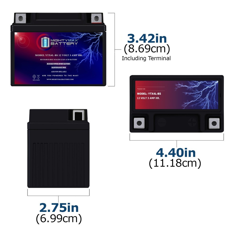 Mighty Max YTX4L-BS BATTERY