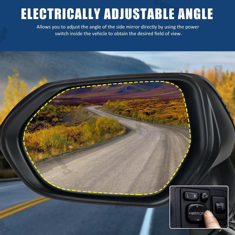 Dexepe Driver Side Mirror Assembly Compatible with Toyota 5Pin Left, Black