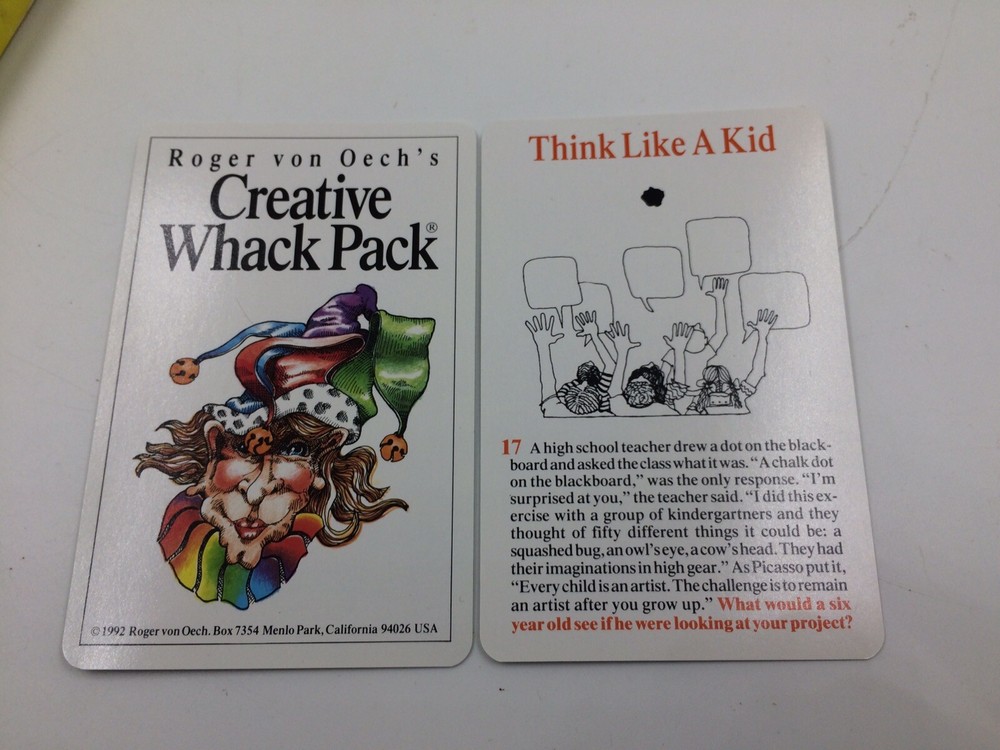 Roger Von Oech's Creative Whack Pack creativity deck cards 64 complete 1992
