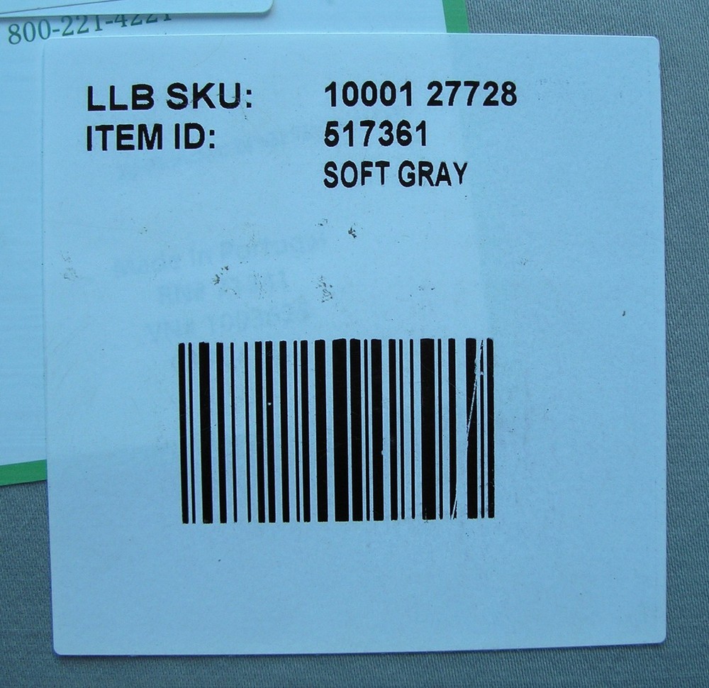 LL Bean Garment Washed Sateen Std Pillowcases - Two (2) per Package - Soft Gray