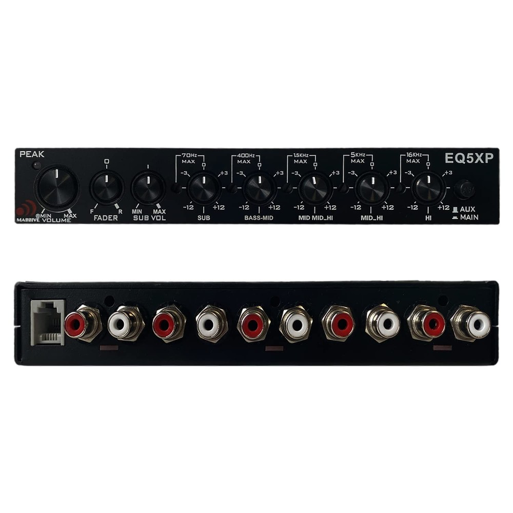 Massive Audio EQ5XP - 5 Band Car Audio Parametric Equalizer and Crossover with