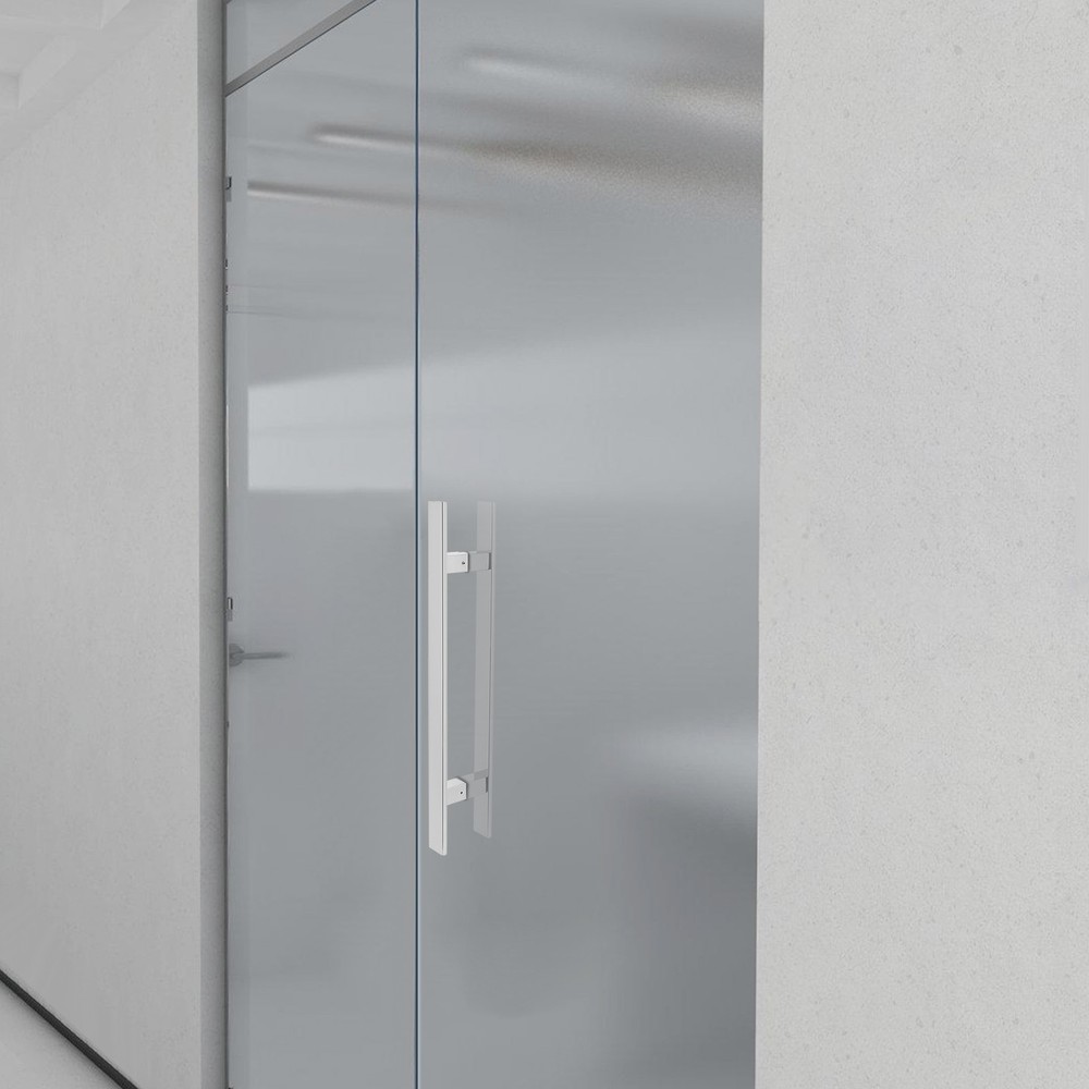 Stainless Steel Double Sided Push Pull Door Handle, H-shaped Door Pull Handle