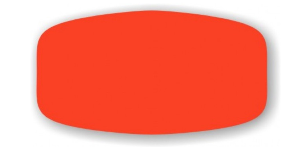 1000 ea. FL RED BLANK LABELS STICKERS