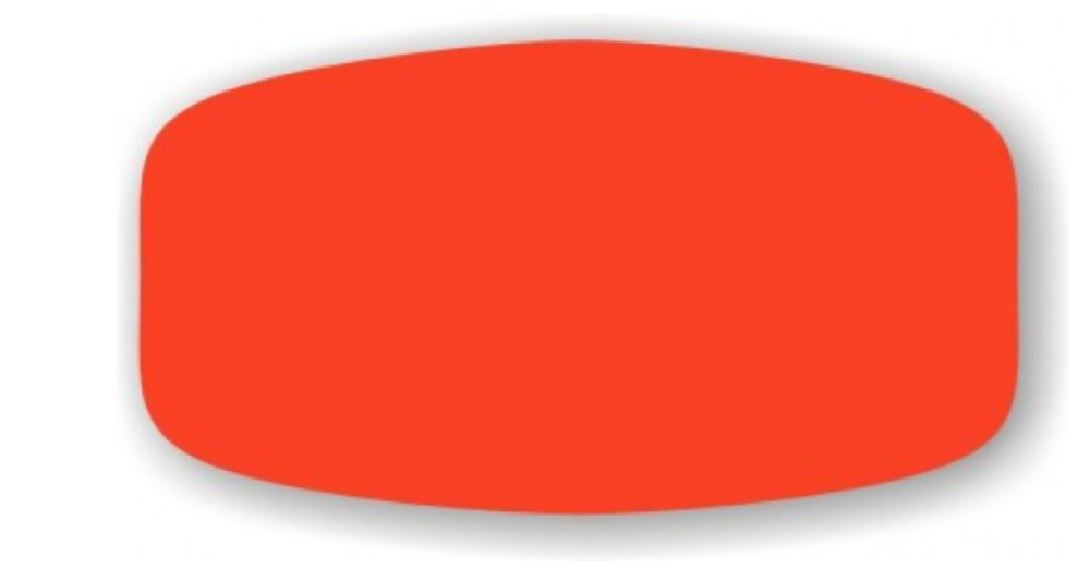 1000 ea. FL RED BLANK LABELS STICKERS