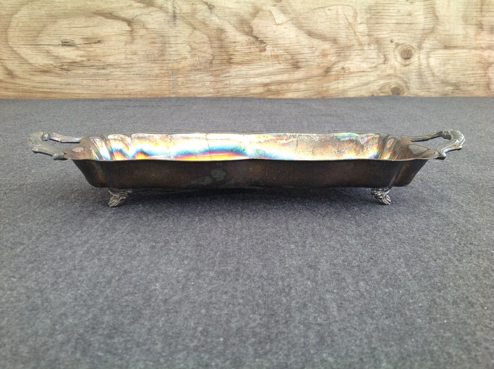 Eales 1779 Silverplate Footed Bread Serving Tray