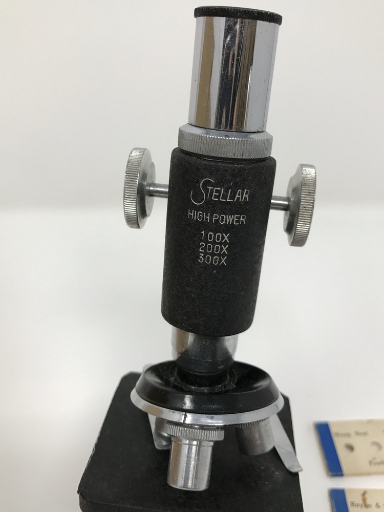 Vintage stellar microscope with kit.