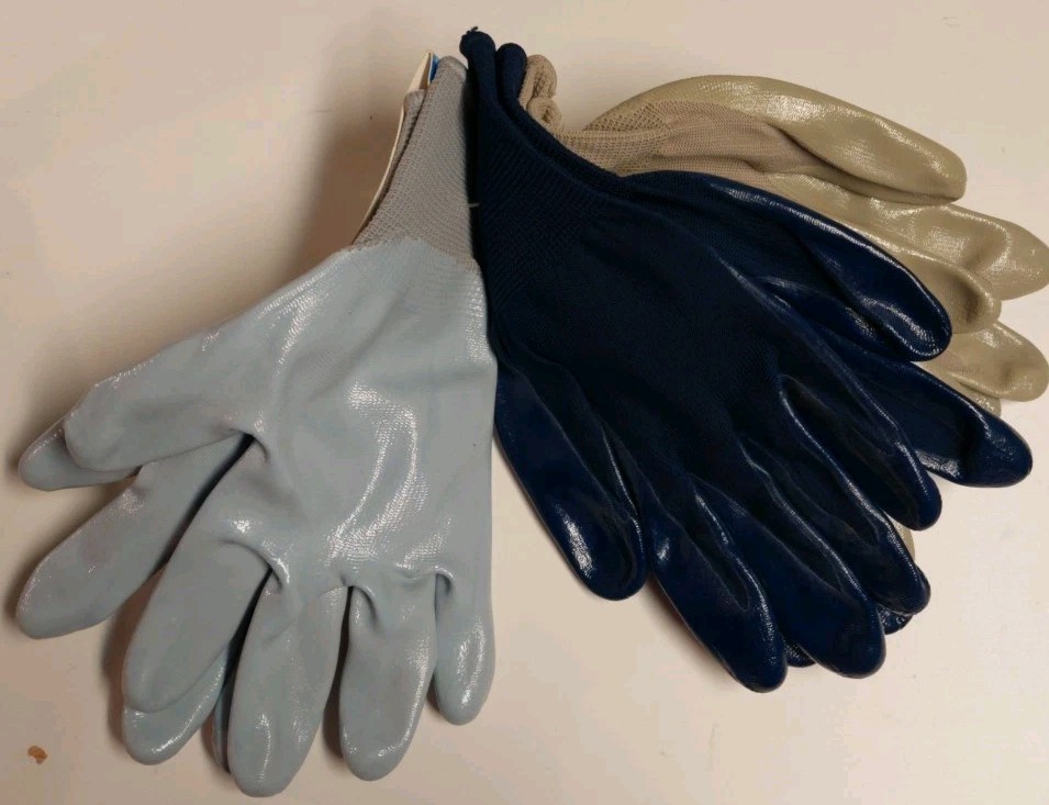 🌱🧤 3-Pack Expert Gardener Nitrile Garden Gloves – Size L – NEW!