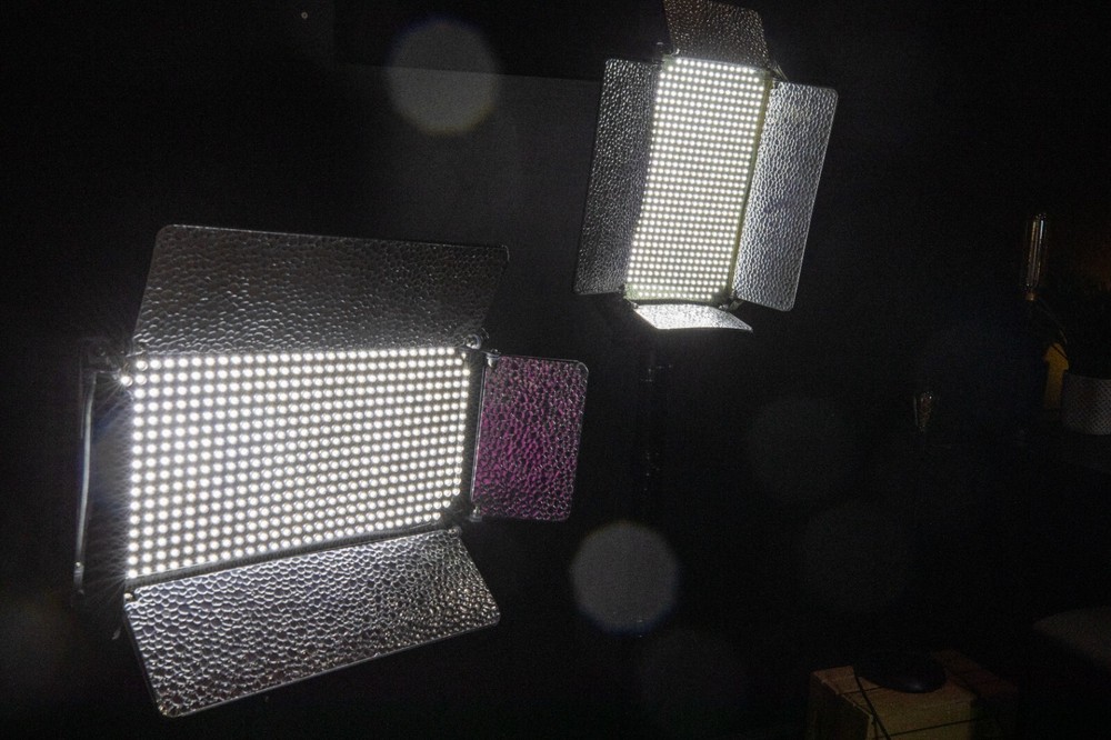 Two LED Light Panel "Fancier" LED500a continuous Light with 4 pin XLR AC Input
