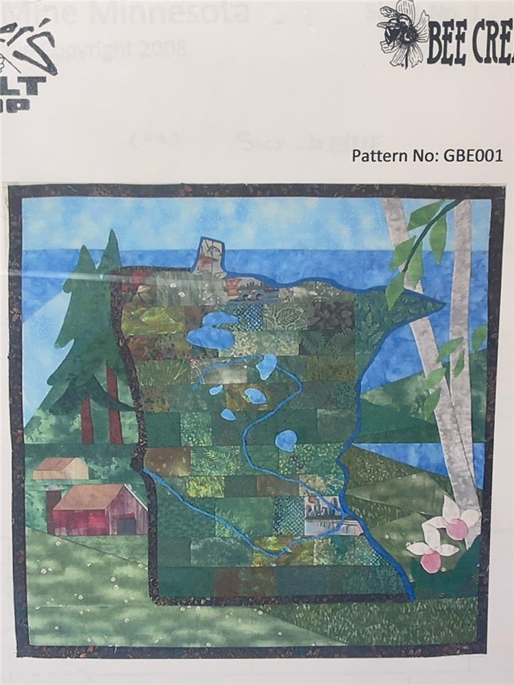 BEE CREATIVE Quilt Pattern - MAKE MINE MINNESOTA Eunice Hill - 27" x 27"