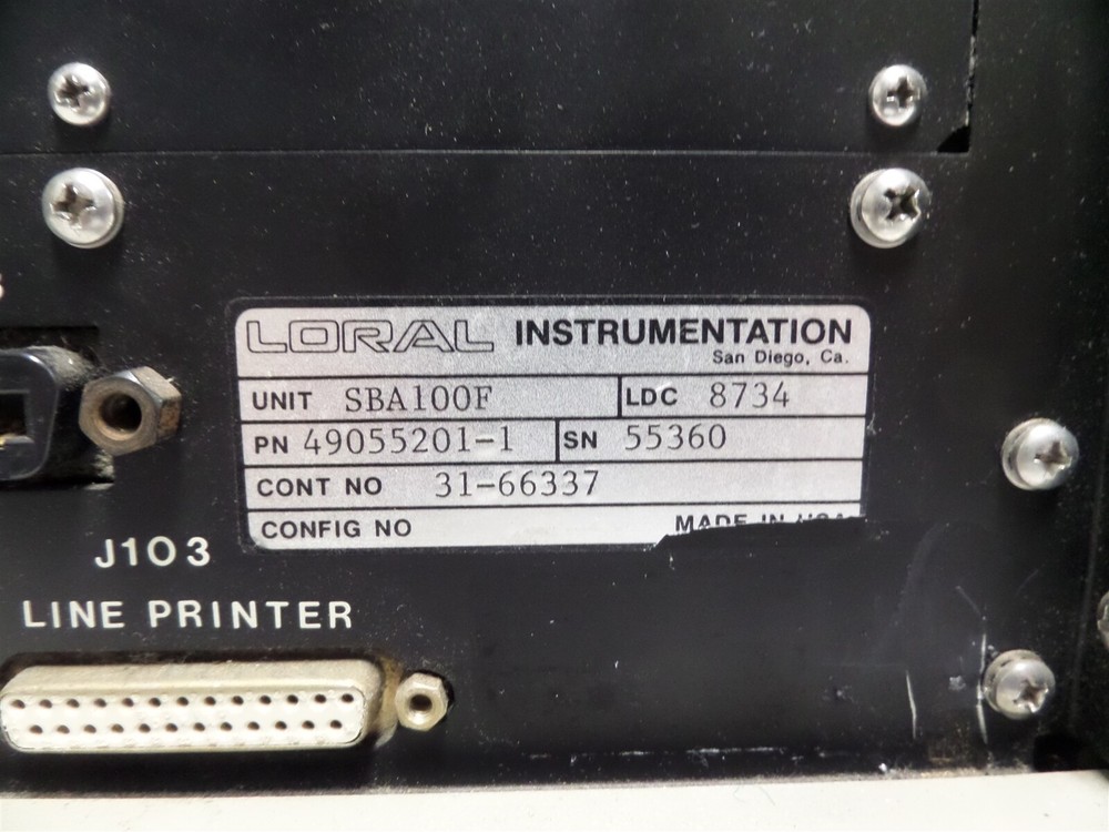 Loral Instrumentation SBA100F Digital Data Analyzer