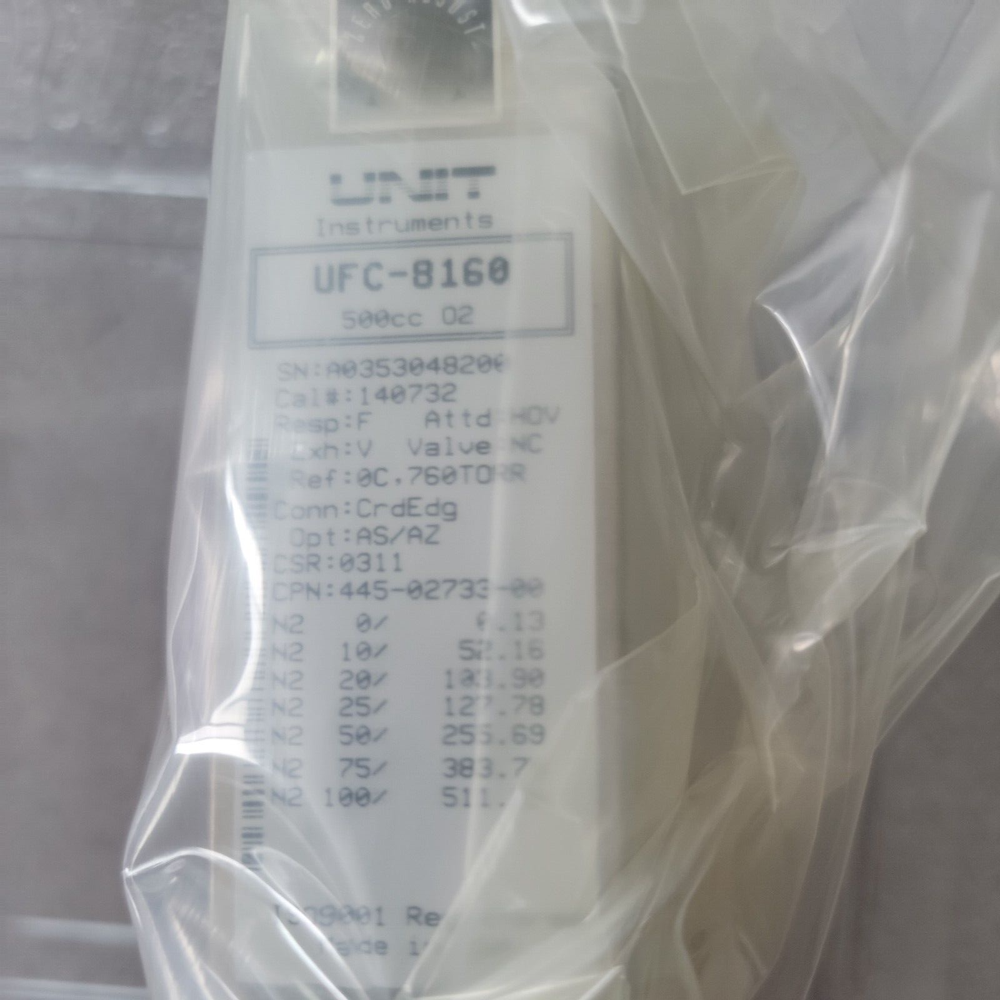 Unit Instruments UFC-8160 MFC N2/C02 500 SCCM Come With Certificate