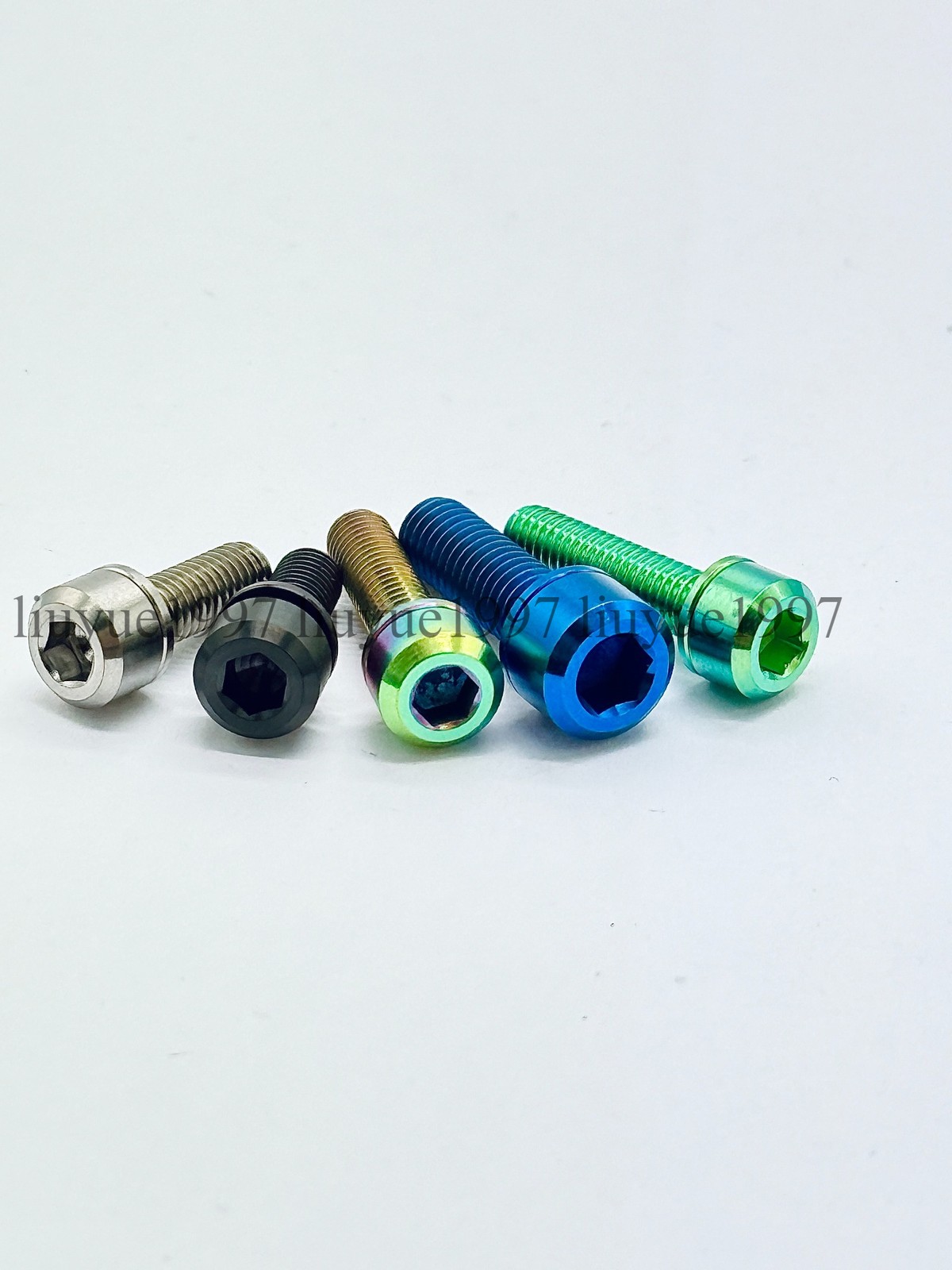 M6 Titanium Bolt Cylindrical Hex Head with Washer Screw for Bike Handlebar Stem