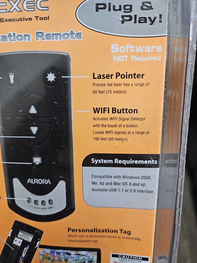 Wireless Presenter Remote Presentation USB Control. 2.4GHz Laser Pointer 160 Ft