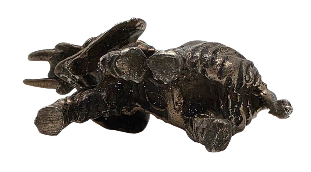 VINTAGE Solid .800 Silver Miniature Elephant Figure