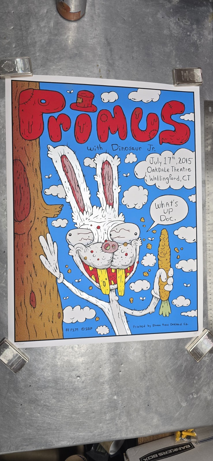 Primus Concert Poster W/ Dinosaur Jr July 17 2015 Oakdale Theatre Wallingford CT