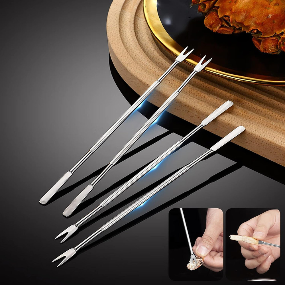 Crab Crackers and Tools, 27-Piece Seafood Tools Set, Includes 8 Crab Leg Cracker