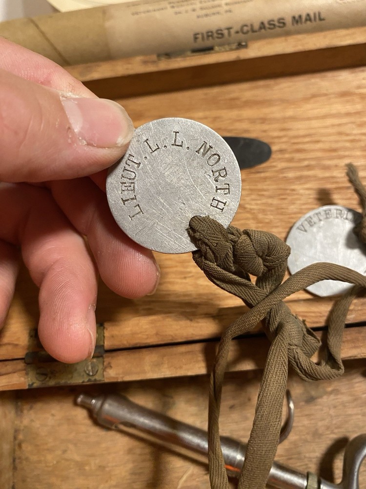 Ww1 Military Lot Rare Veterinary Unit Dog tags With Paperwork And More