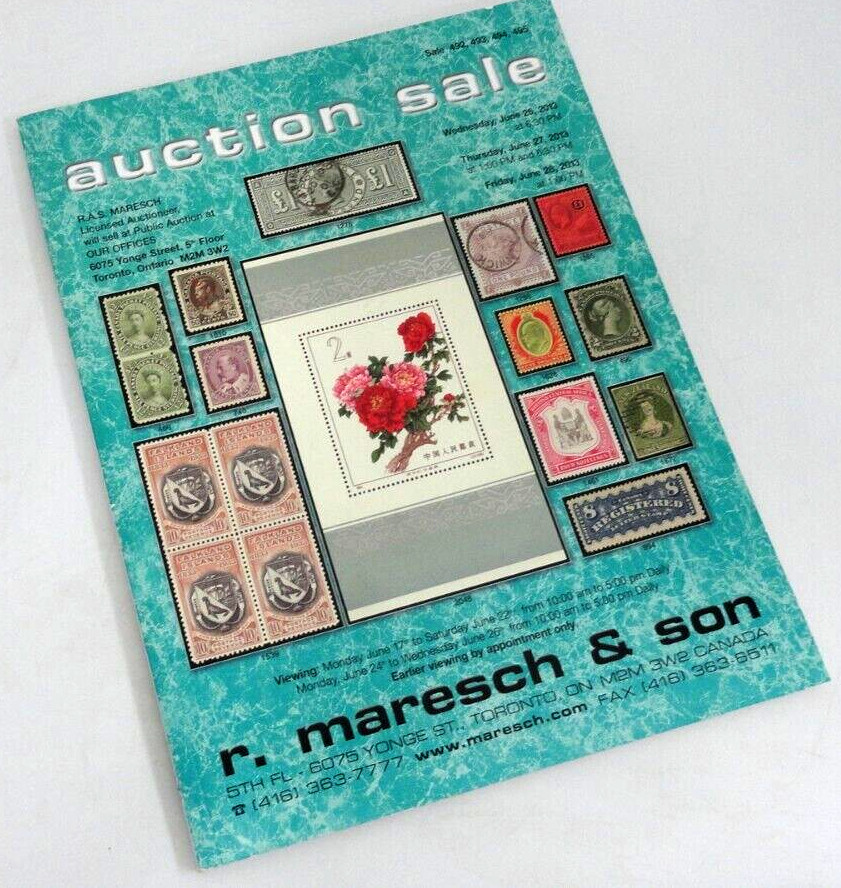 Maresch 2013 Stamp Auction Catalog Canada Provinces British Commonwealth Foreign