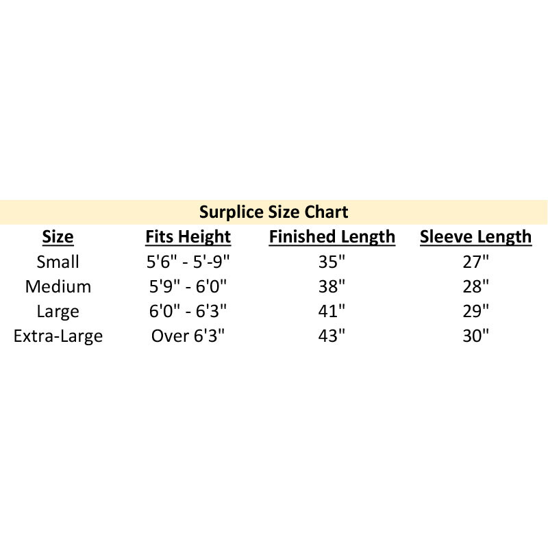Large Eyelet With Embroidered Cross Surplice